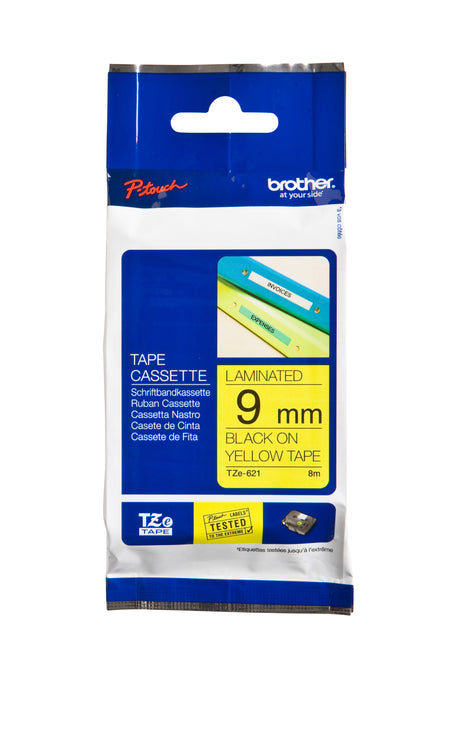 Brother -  Labele  ptouch tze621 9mm geel | 25 stuks