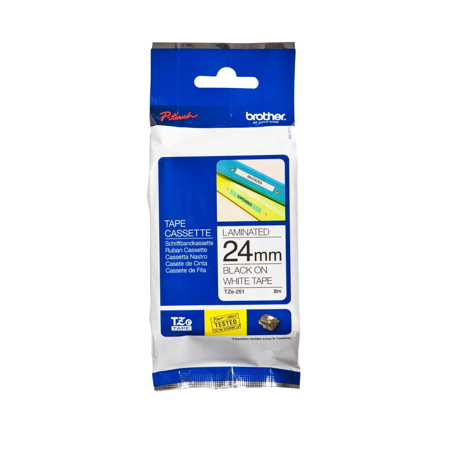 Brother -  Labele P-touch TZe-251 standaard 24mm zwart op wit