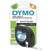 Dymo - Étiquette letratag plastique 12mm blanc | 10 pièces