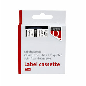 Quantore - Labele 45013 12mmx7m noir sur blanc | 336 pièces