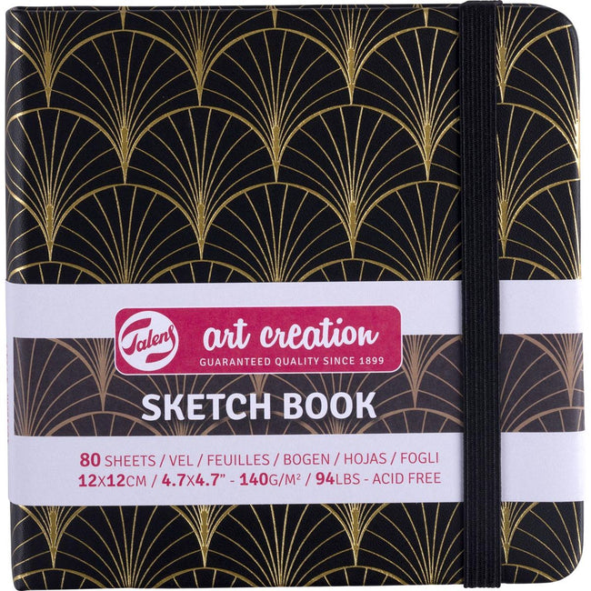 Talens Art Creation – Art Creation Skizzenbuch Art Deco, 140 g/m², ft 12 x 12 cm, 80 Blatt