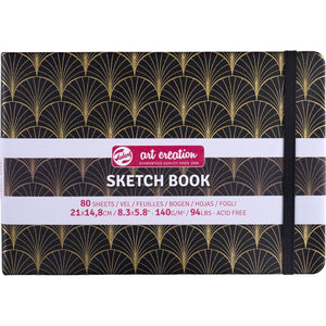 Talens Art Creation – Art Creation Skizzenbuch Art Deco, 140 g/m², ft 21 x 14,8 cm, 80 Blatt