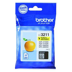 Bruder - Inkcartridge, 200 Seiten, OEM LC -3211y, Geel