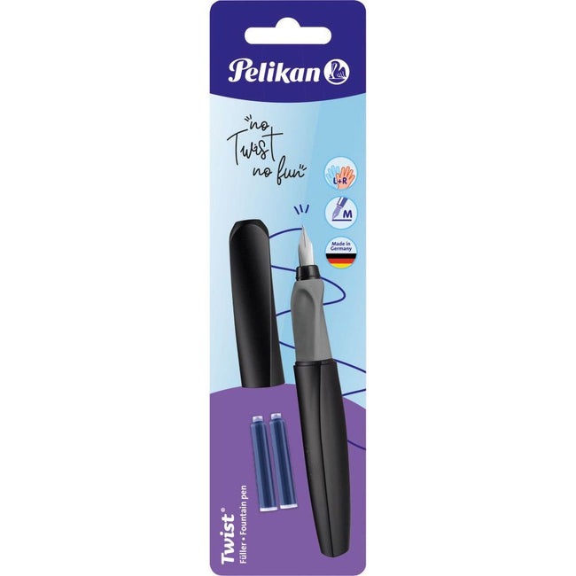 Pelikan - Twist vulpen, op blister, zwart