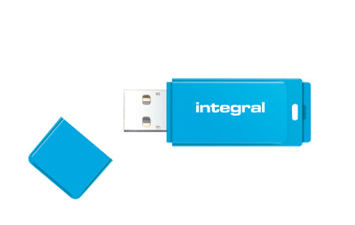 Integral - Clé USB 2.0 16 Go bleu fluo
