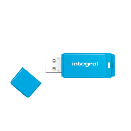 Integral - Clé USB 2.0 16 Go bleu fluo