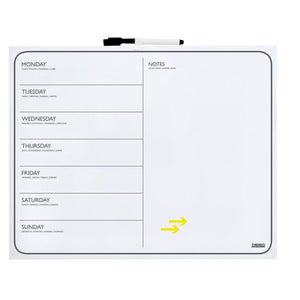 Desq - Tableau planning semaine 40x50cm sans bordure + marqueur magnétique