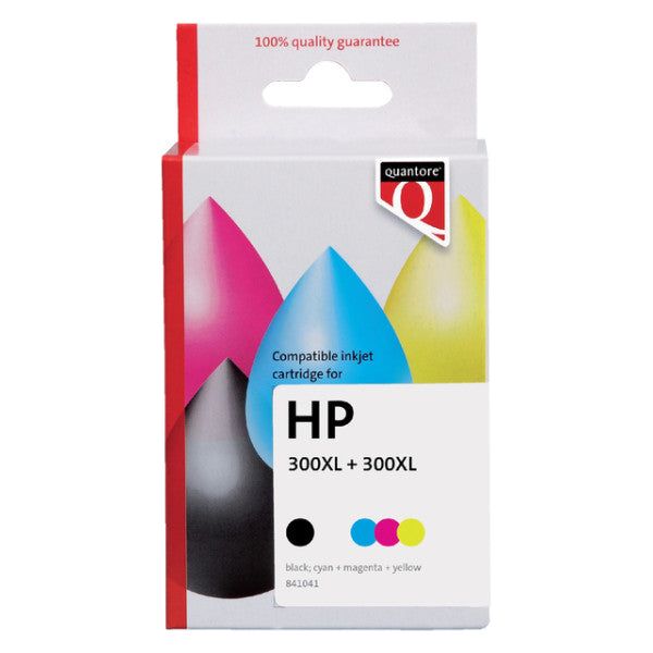 Cartouche d'encre Alternative quantore pour HP CC641EE CC644EE 300xl noir + couleur