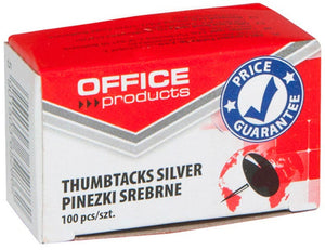 OFFICE products -   punaises Classic, zilver, doos van 100 stuks