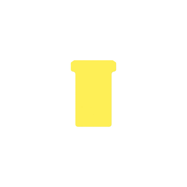 Djois - T-card taille 2 48mm jaune 100 pièces