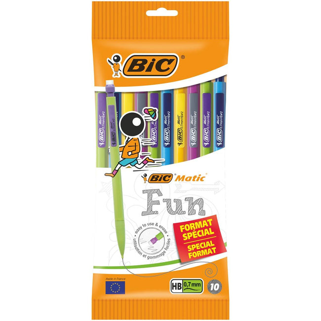 BIC -  Matic vulpotlood Fun 0,7 mm, ophangzakje van 10 stuks