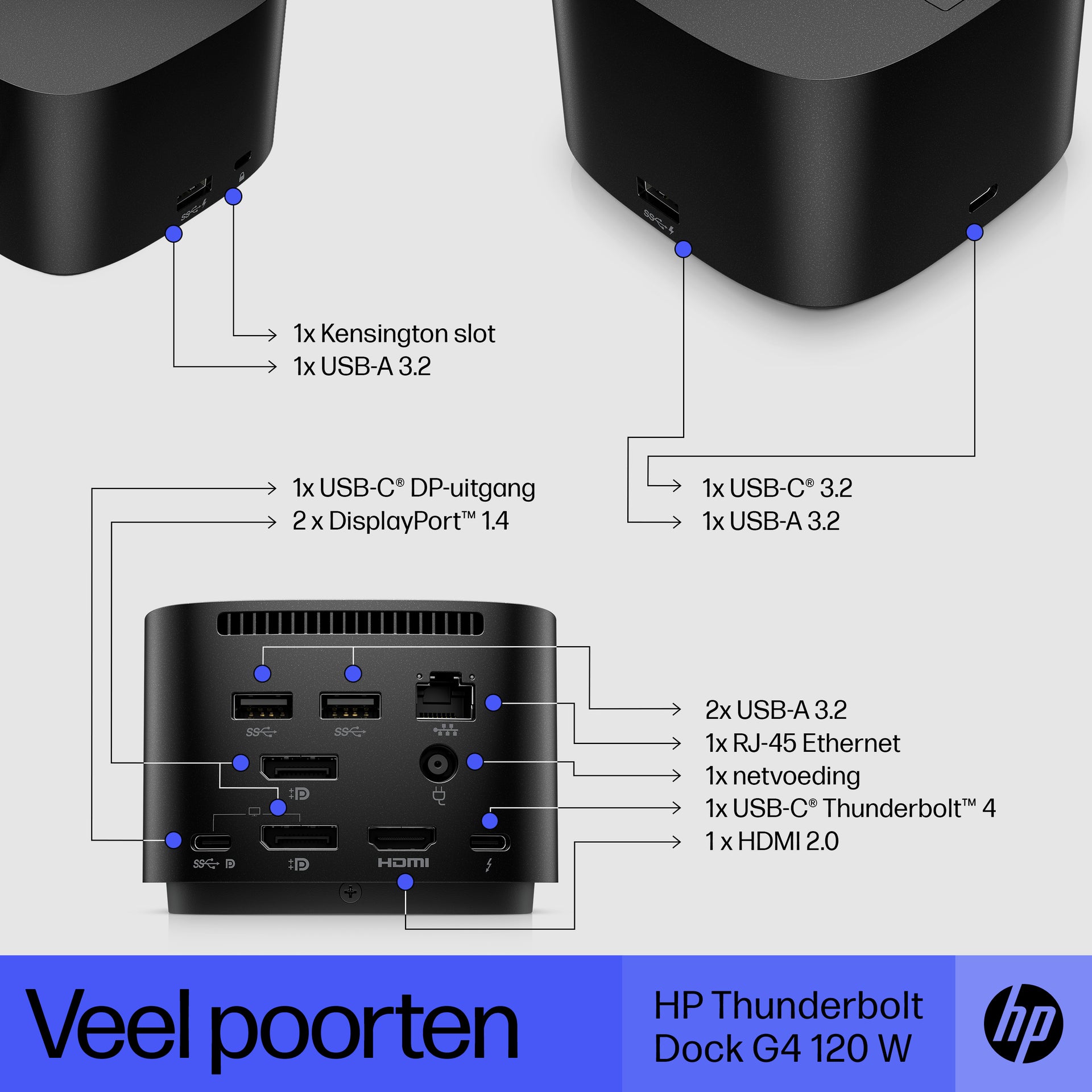 HP INC. -  Thunderbolt Dock 120 watt G4