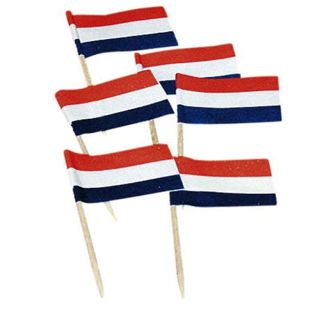 Bâton à cocktail drapeau rouge/blanc/bleu 500 pièces