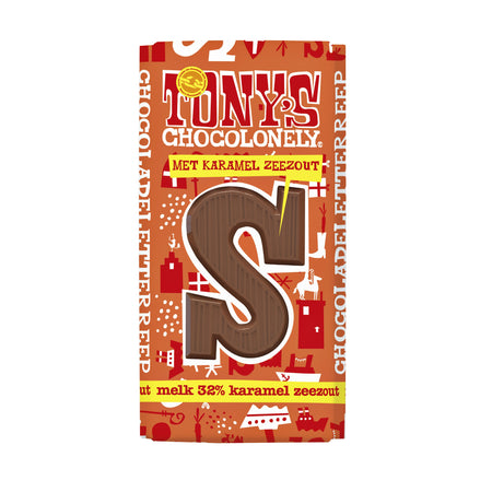 Tony's Chocolonely - Lettre au chocolat tc caramel au lait sel de mer s