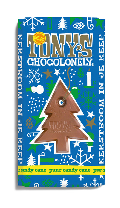 Tony's Chocolonely - Canne de bonbon chocolat noir menthe 180gr