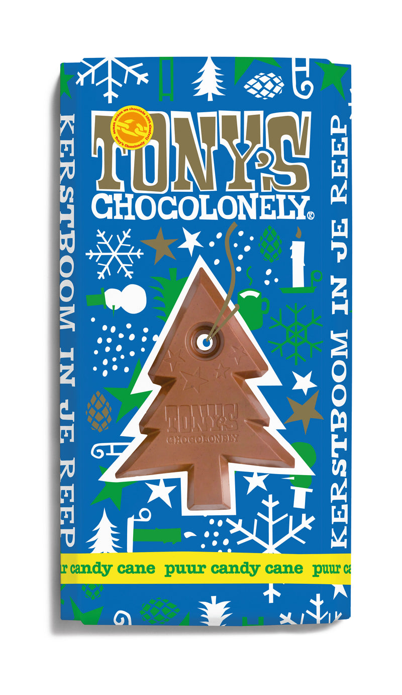 Tony's Chocolonely - Canne de bonbon chocolat noir menthe 180gr