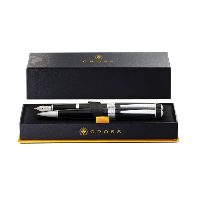 Set d'écriture stylo bille et stylo plume Cross Bailey M noir
