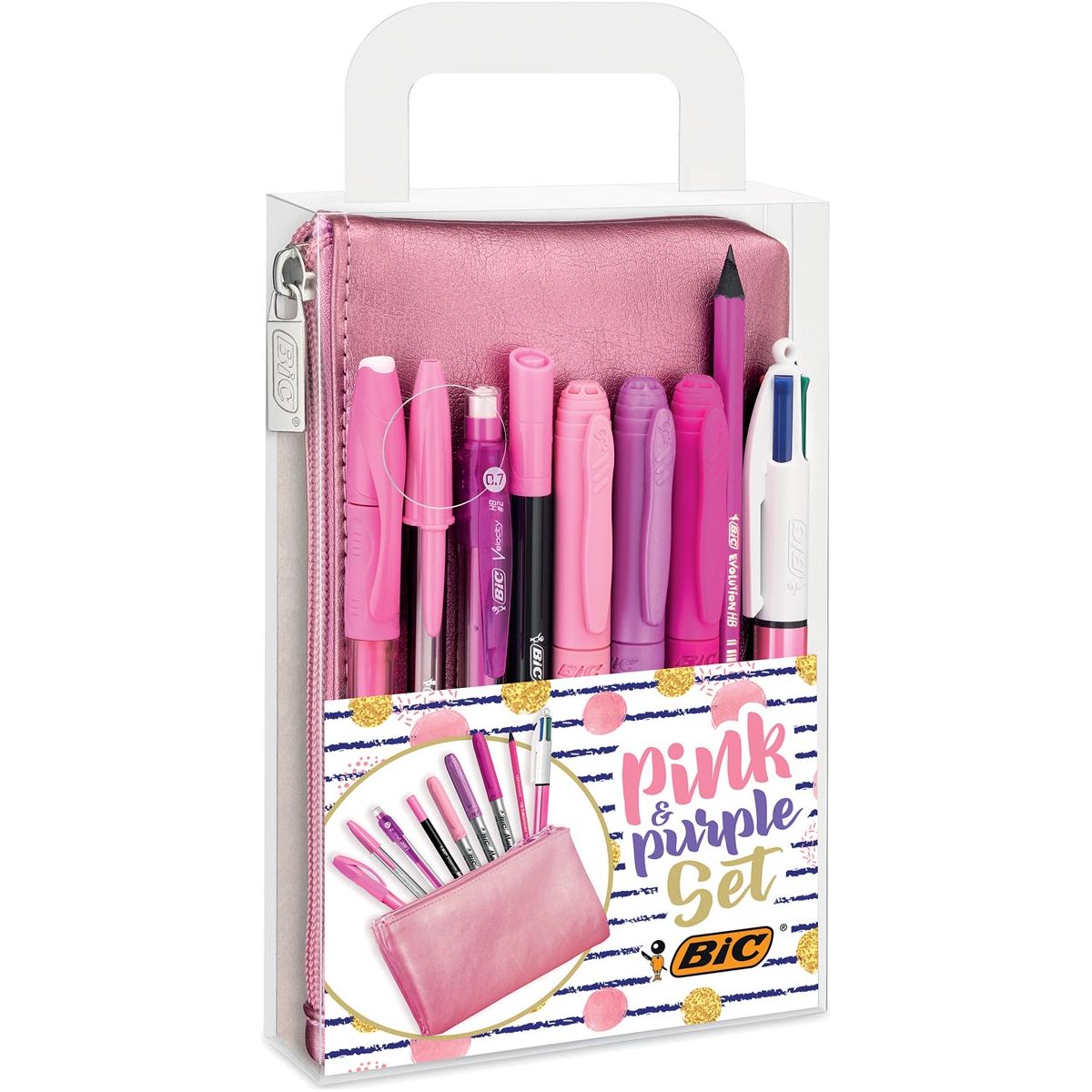 BIC - Pink Purple Writing Set 8 -Stück