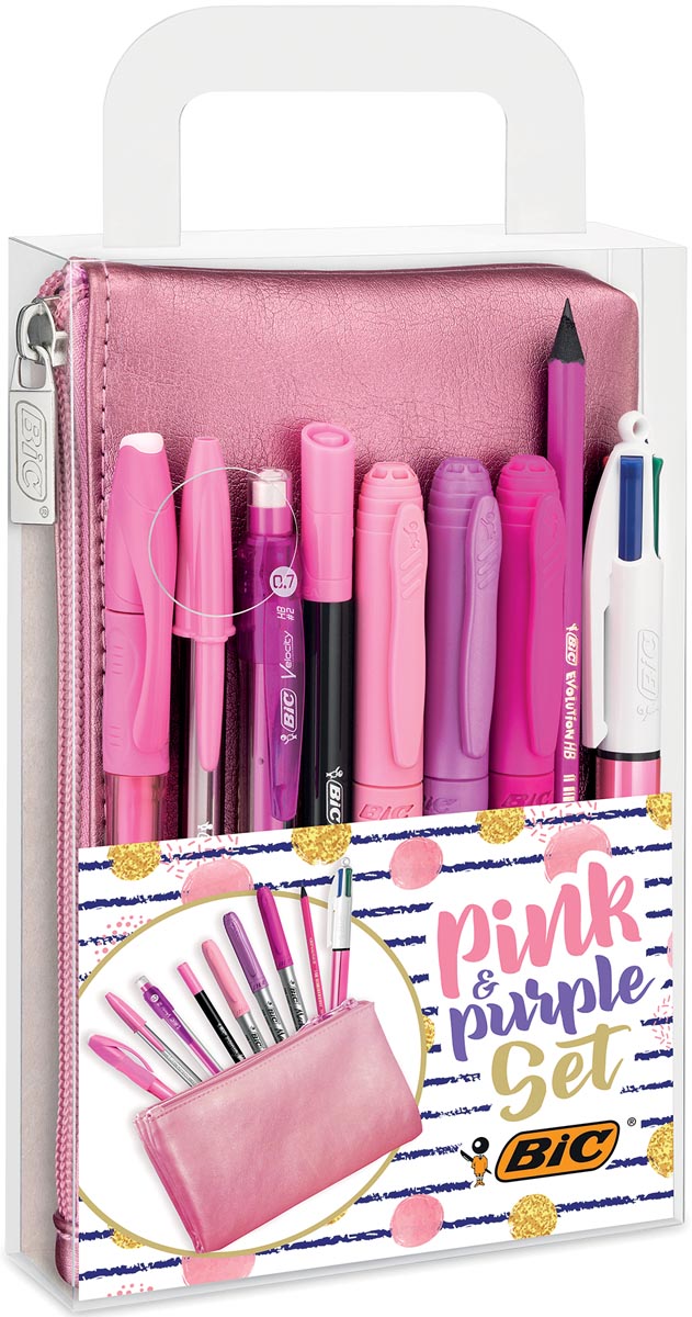 Bic -  Pink Purple schrijfset 8-delig