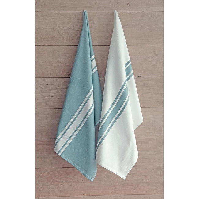 Klika -  Handdoek Payton, ft 50 x 70 cm, gestreept, minéral, pak van 6 stuks