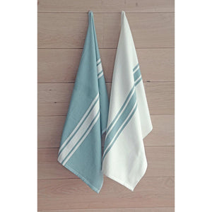 Klika -  Handdoek Payton, ft 50 x 70 cm, gestreept, minéral, pak van 6 stuks