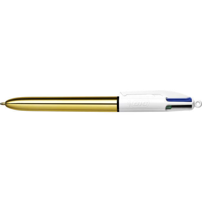 Bic - Stylo bille 4 couleurs brillant doré moyen