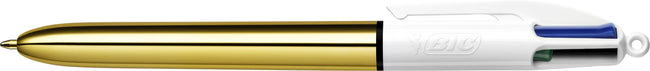 Bic - Stylo à bille 4 couleurs brillant or moyen | 12 pièces