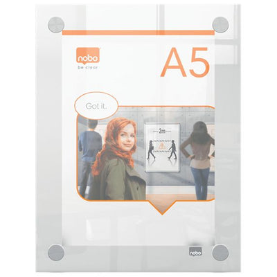 Nobo - Tableau d'information Plus A5 mural en acrylique