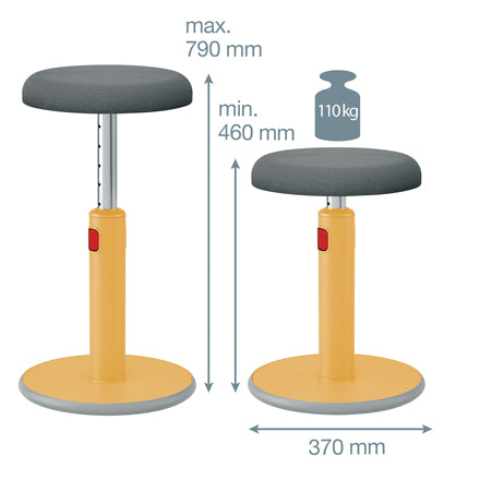 Leitz - Tabouret assis/debout actif Ergo Cosy, jaune