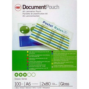 GBC - Pochette de plastification pour documents ft A6, 160 microns (2 x 80 microns), paquet de 100
