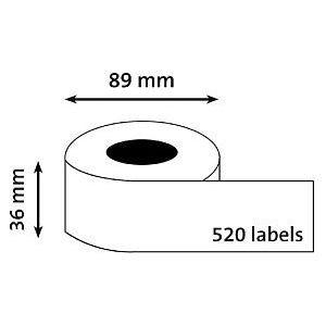 Quantore - Etikett Etikett 99012 36x89mm Adresse Weiß