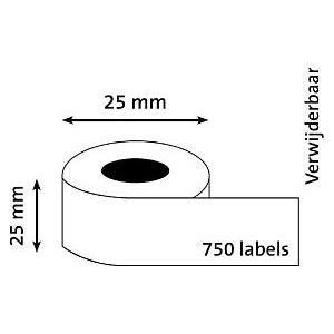 Dymo - Etiketten Etikettenschreiber ft 25 x 25 mm, weiß, 750 Etiketten