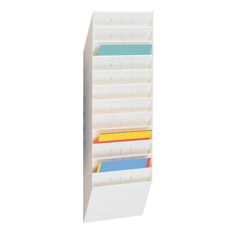 Langlebig - Prospekthalter Flexiboxx 12 A4 Quer weiß