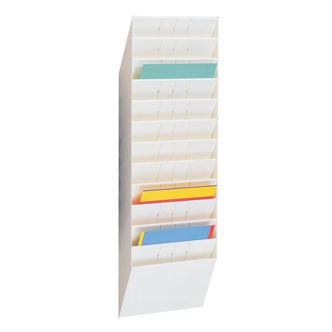 Langlebig - Prospekthalter Flexiboxx 12 A4 Quer weiß