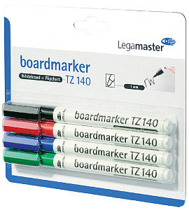 Legamaster - Felt -Tip Pen TZ 140 BLANCHE BLAND AUSTRIGNEMENT 1 mm Assorti Blister à 4 ..