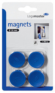 Legamaster - aimant 30 mm 850gr bleu 4 pièces