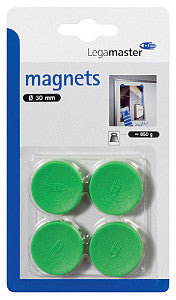 Legamaster - aimant 30 mm 850gr Groen 4 pièces