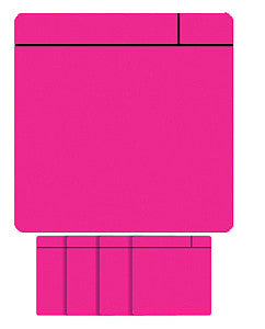 Visual Smit - Magnet Scrum 75x75 mm rose 5 pièces