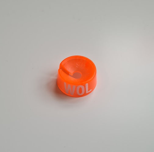 Klika - MB rouge fluo / blanc imprimé : LAINE