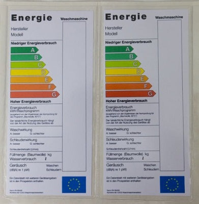 Klika - U -fold auto-adhésif étiquette d'énergie 120x260