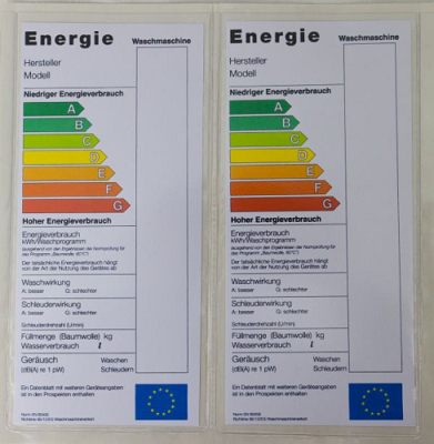 Klika - U -fold auto-adhésif étiquette d'énergie 120x235 - 2 pièces