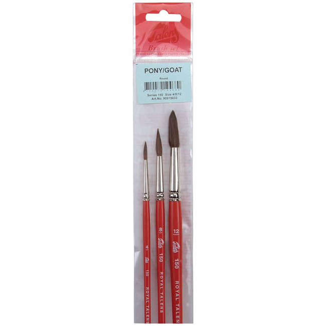 TALENS - Aquarinerlverf Brush Set 150, réglé avec 3 pinceaux