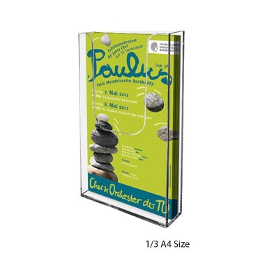 Klika - Plateau à brochures 1/3 A4 modèle mural suspendu