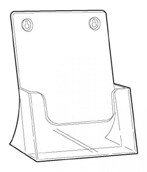 Klika - Porte-brochures A4 portrait transparent