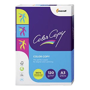 Copie de couleur - Papier laser Copie couleur A3 120gr Blanc 250 Fiche