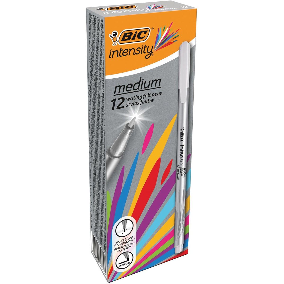 Bic - feutre fin Intensité, moyen, gris