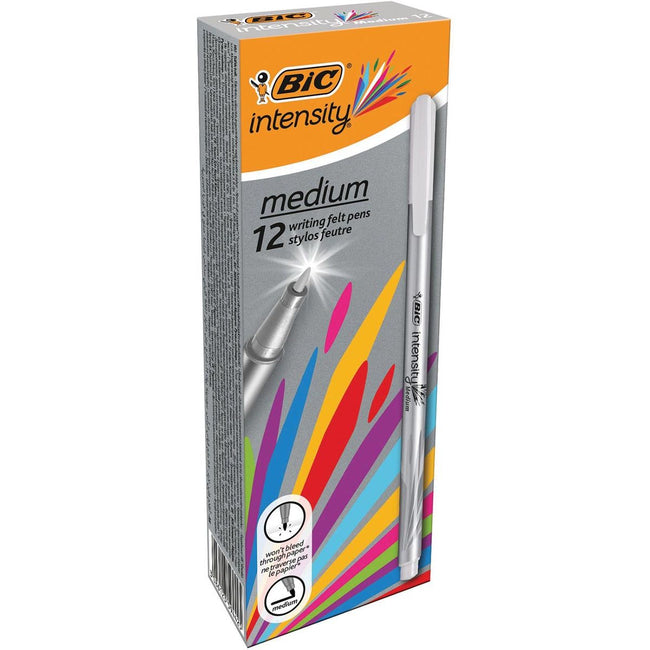 Bic - feutre fin Intensité, moyen, gris