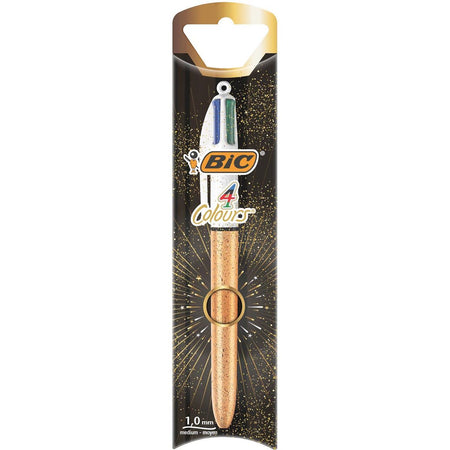 Bic - Stylo à bille Colors 4 couleurs, moyen, couleurs d'encre classiques, sous blister