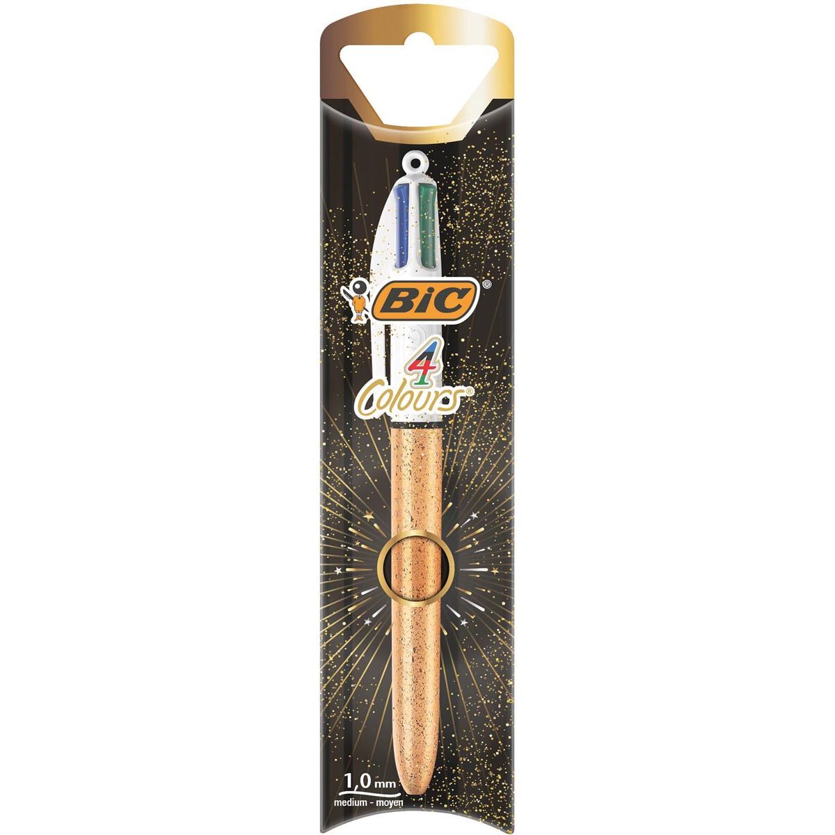 Bic - Colors 4-Farben-Kugelschreiber, mittel, klassische Schreibfarben, im Blister