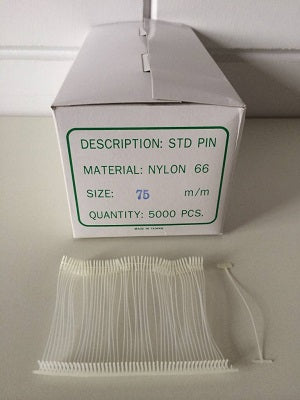Klika - Épingles textiles en nylon 75 mm standard 5000pcs 12 pièces